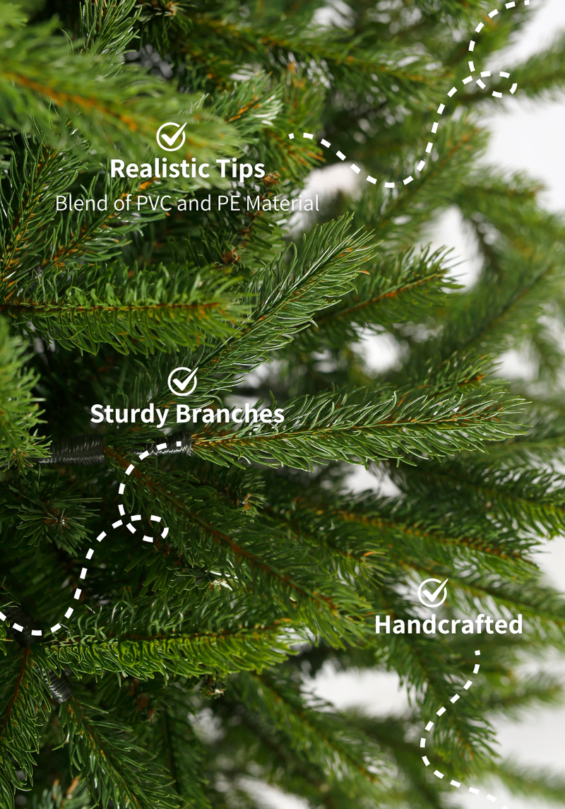 10' King Fraser Fir Slim Artificial Christmas Tree Unlit