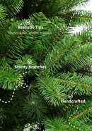 12' King Douglas Fir Slim Artificial Christmas Tree with 1050 Warm White & Multi-Color LED Lights