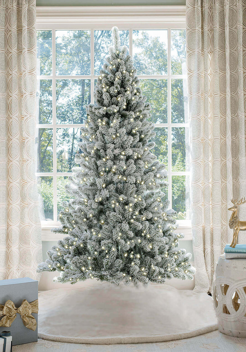 10' Prince Flock® Artificial Christmas Tree with 750 Warm White LED Lights