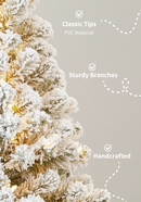 10' Prince Flock® Artificial Christmas Tree with 750 Warm White LED Lights