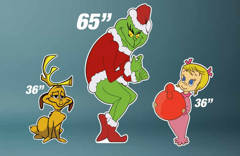 GRINCH Stealing CHRISTMAS Lights Grinch and Max - Yard Decoration